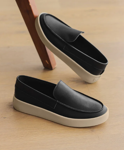 Mocassins cuir noir